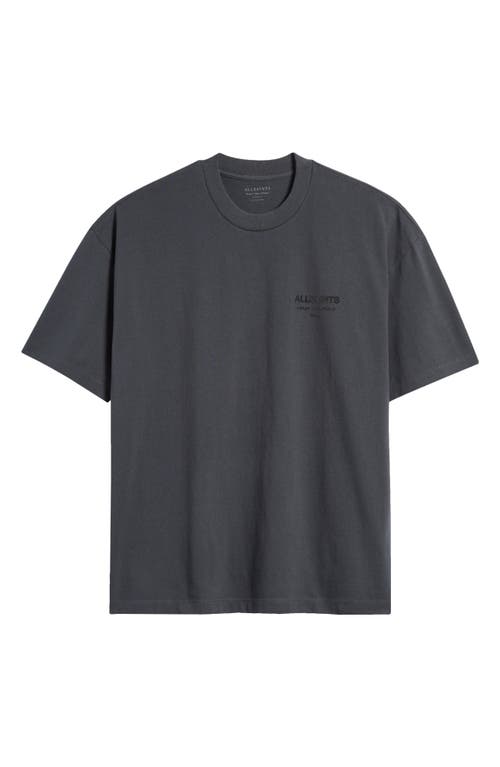 Shop Allsaints Xander Crewneck T-shirt In Carter Grey