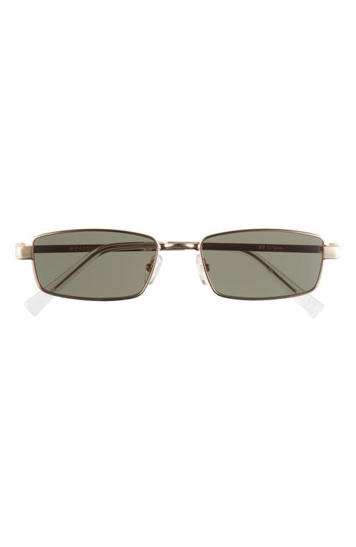 Shop Le Specs Bizarro 56mm Rectangular Sunglasses In Bright Gold/clear