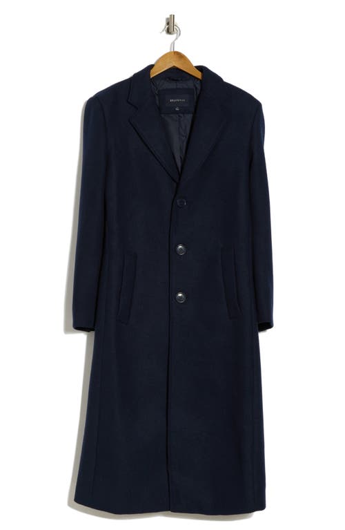 Braveman Knee Length Coat In Navy