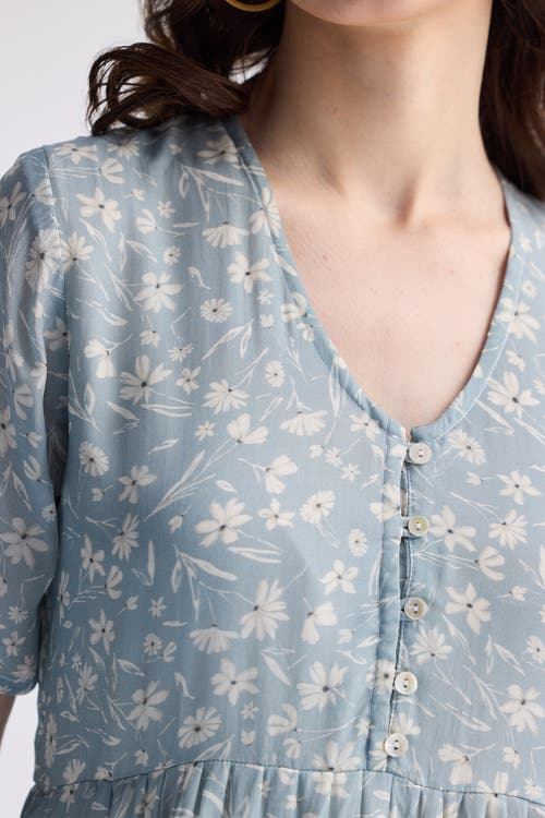 Reistor Floral Short Tiered Dress In Floral Poetry