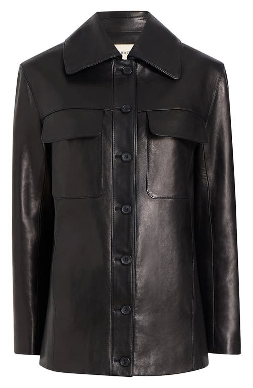 Shop Khaite Iana Leather Jacket In Black