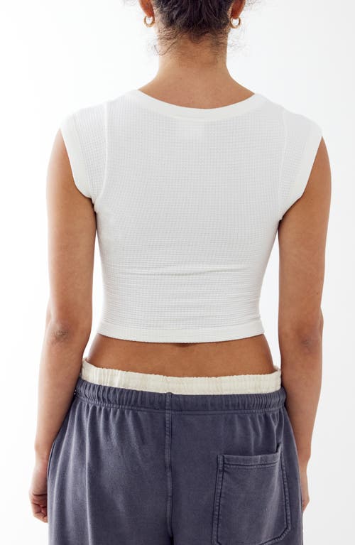 Shop Bdg Urban Outfitters Knockout Tie Front Crop Tank Top In White