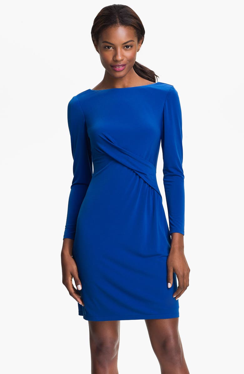 Vince Camuto Pleat Front Jersey Sheath Dress | Nordstrom