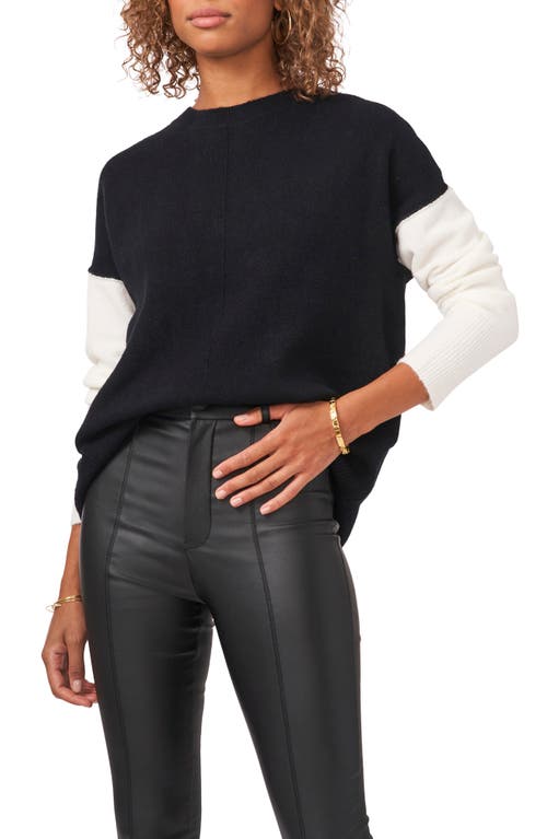 Vince Camuto Colorblock Sweater in Black/antique Wht
