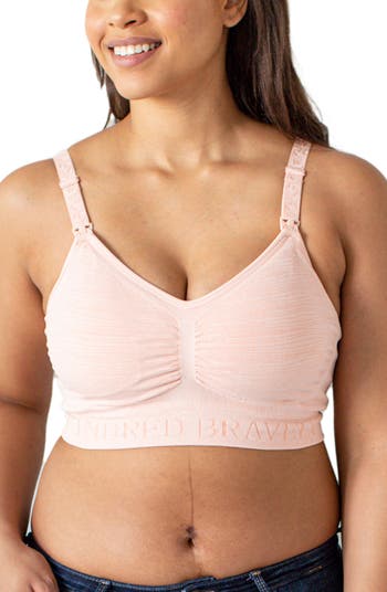 Kindred Bravely Sublime Hands Free Pumping Bra  Patented All-in-One Pumping  & Nursing Bra with EasyClip (Latte, Large)