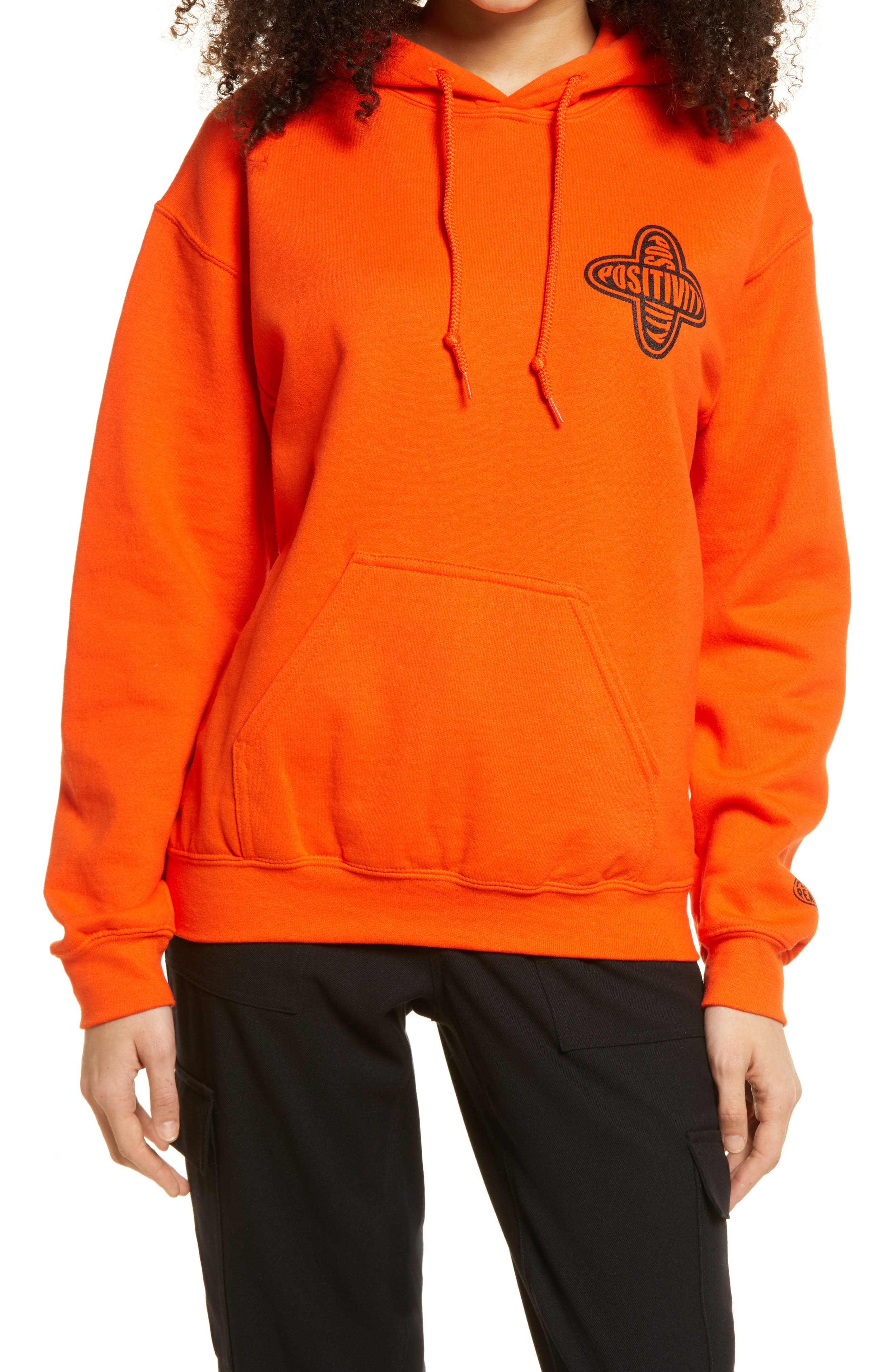orange sweatpants and sweatshirts