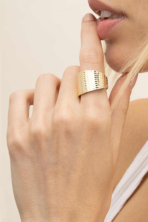 Oradina Women's 14k Yellow Gold Mid-century Band Ring In Yellow Gold