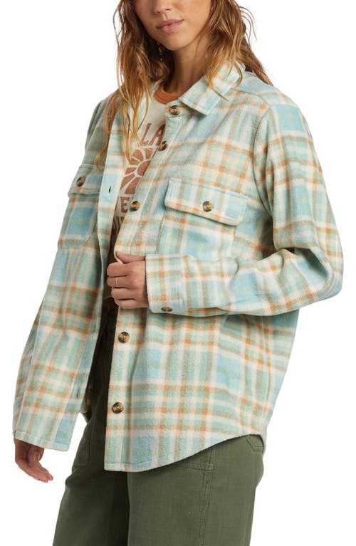 Shop Billabong Forge Fleece Shirt Jacket In Blue Haze