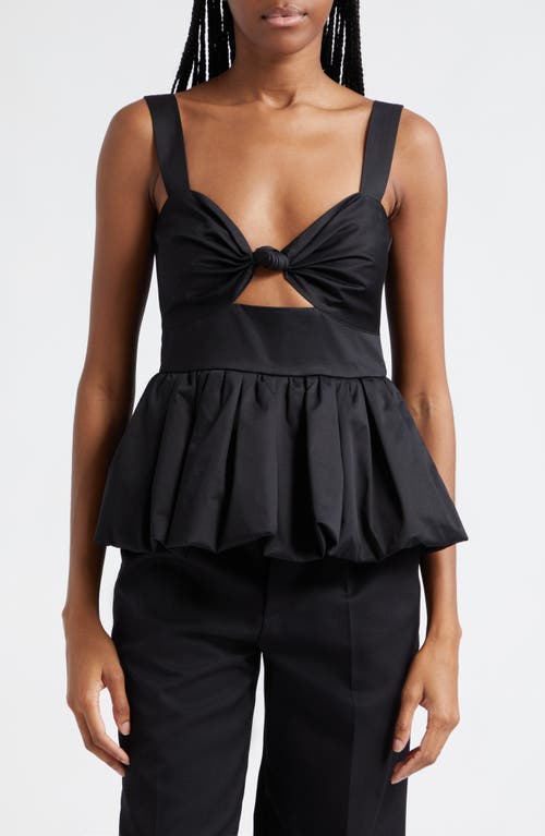 Cara Claribelle Cutout Peplum Tank Black at Nordstrom,
