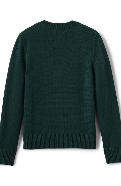 LANDS' END LANDS' END SCHOOL UNIFORM BOYS COTTON MODAL BUTTON FRONT CARDIGAN SWEATER