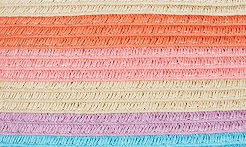 Shop Andy & Evan Kids' Rainbow Stripe Sunhat In Beige Rainbow