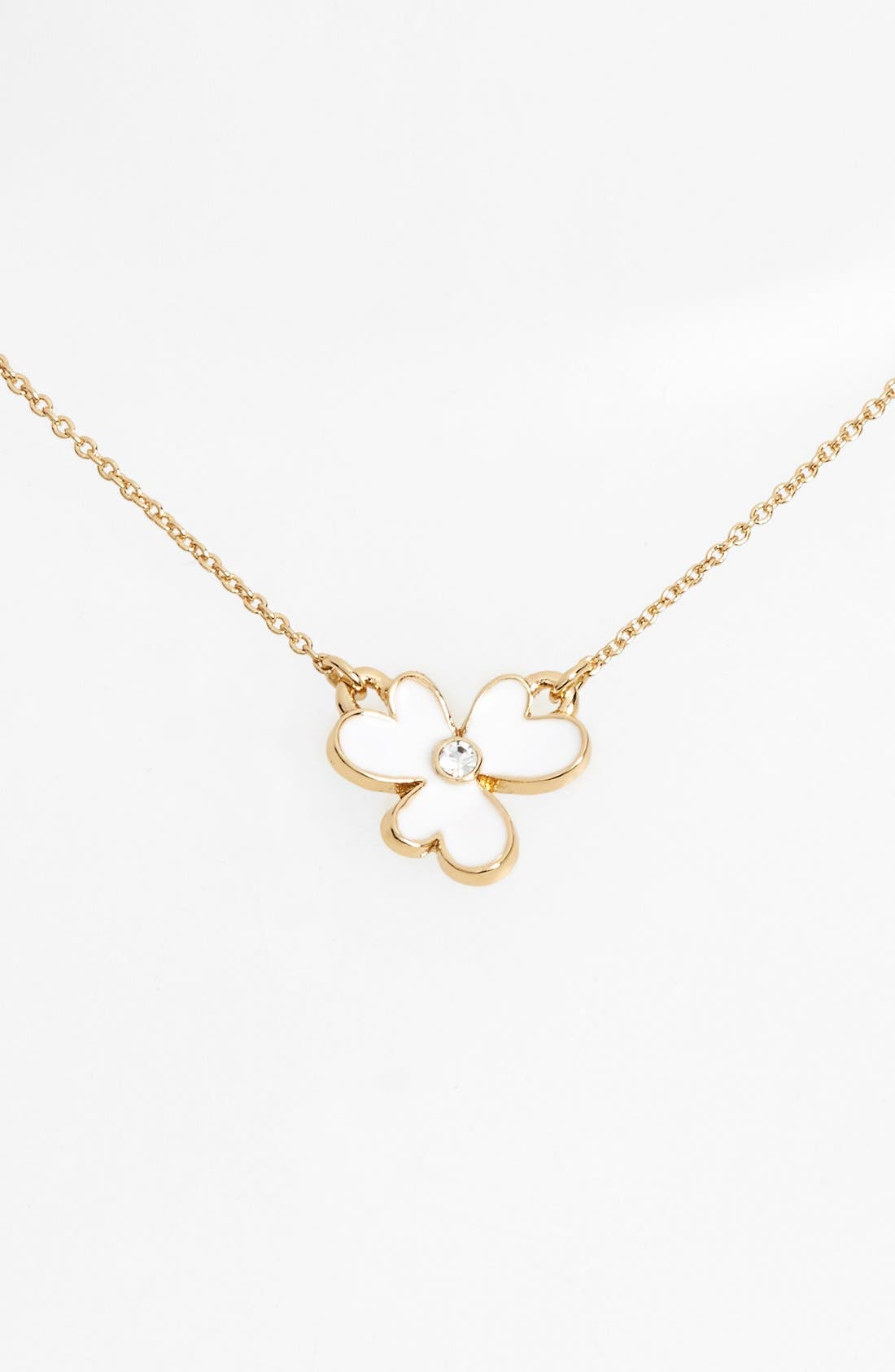 kate spade new york 'pansy blossoms' clover pendant necklace Nordstrom
