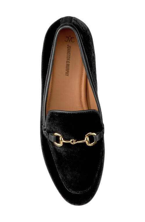 Shop Johnston & Murphy Ali Bit Loafer In Black Velvet