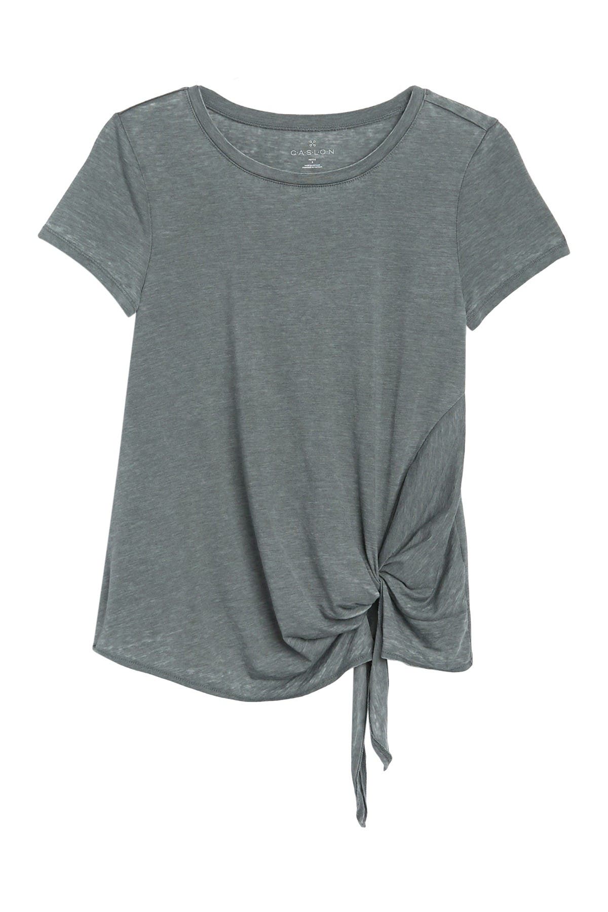 Caslon Burnout Side Tie T-shirt In Grey Urban