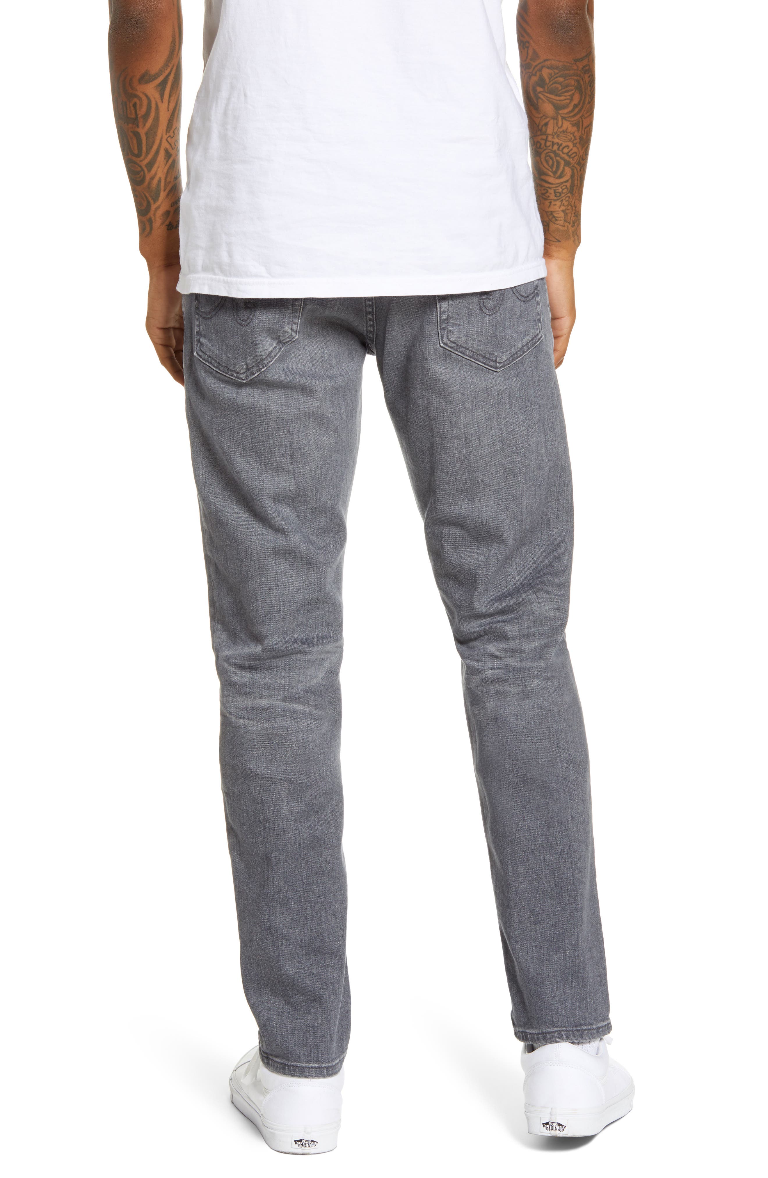 athletic fit tapered jeans