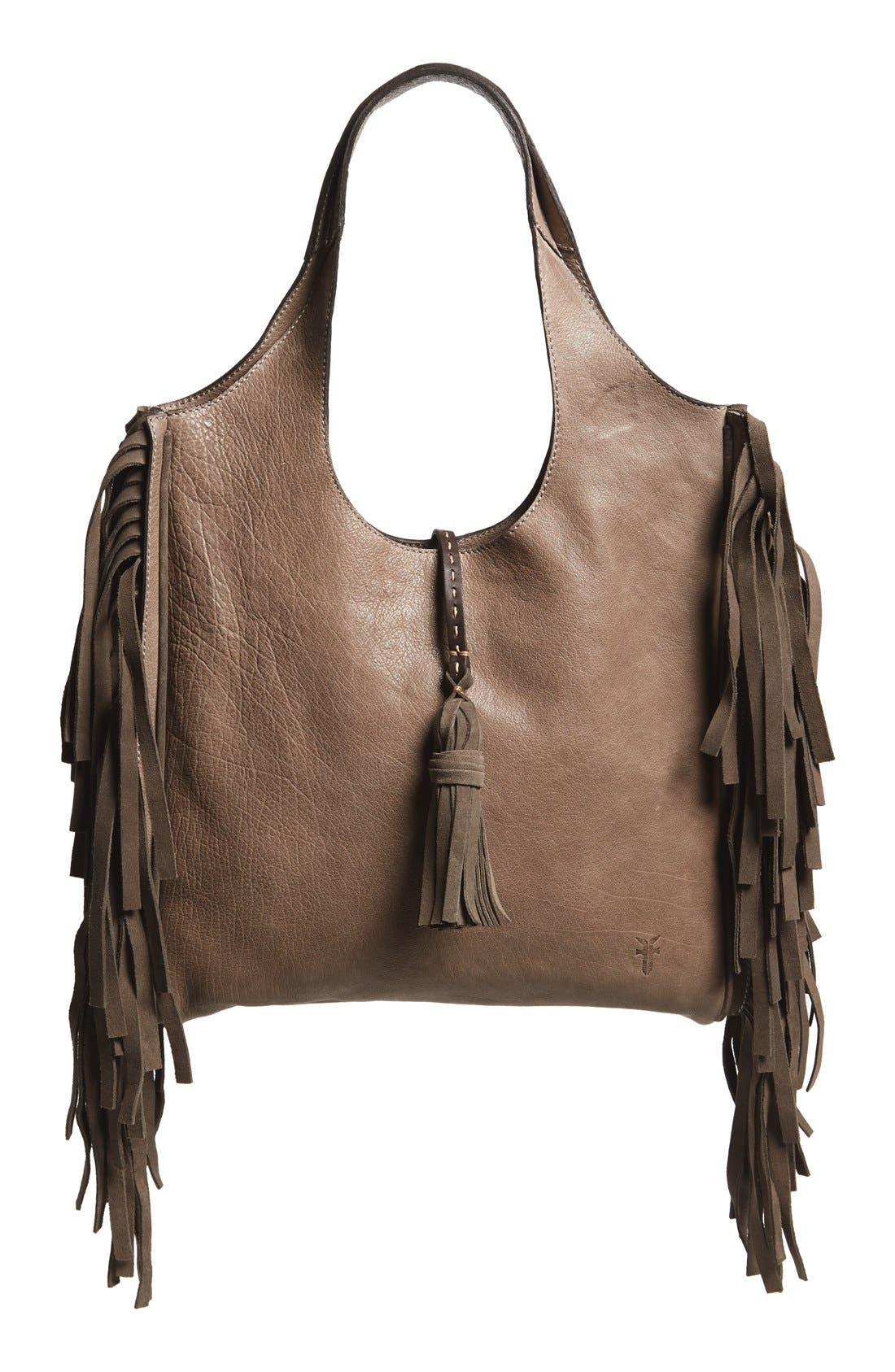 Frye 'Farrah' Fringed Buffalo Leather Shoulder Bag Nordstrom