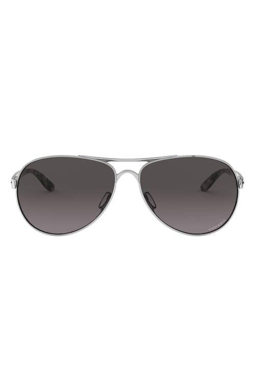Oakley Feedback 59mm Prizm Aviator Sunglasses in Matte Grey at Nordstrom