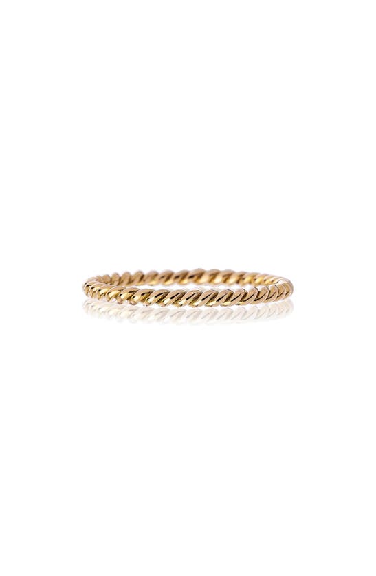 Sethi Couture Rope Band Ring In Yellow Gold