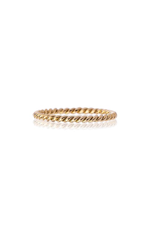 Sethi Couture Rope Band Ring in Yellow Gold 