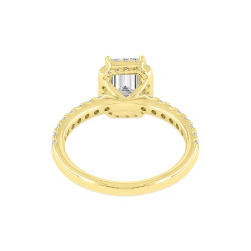 Luvmyjewelry Arpine 14k Yellow Gold Emerald Cut Lab Grown Diamond Halo Engagement Ring In 14k Yellow Gold