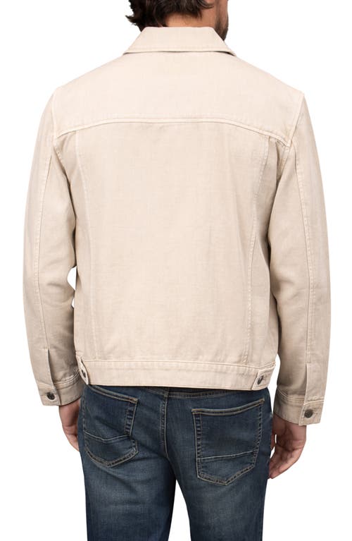 Shop Bagatelle Garment Washed Twill Trucker Jacket In Sand