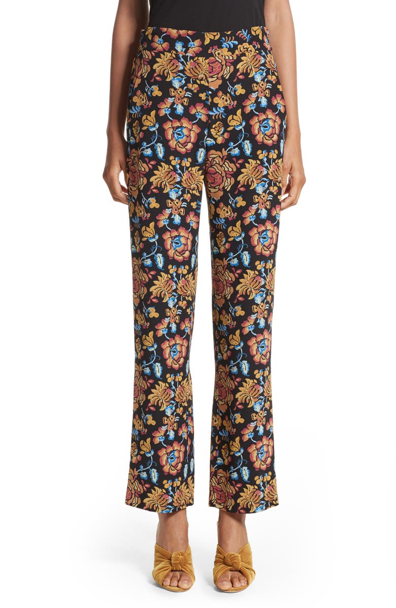 Etro Floral Print Silk Pants | Nordstrom