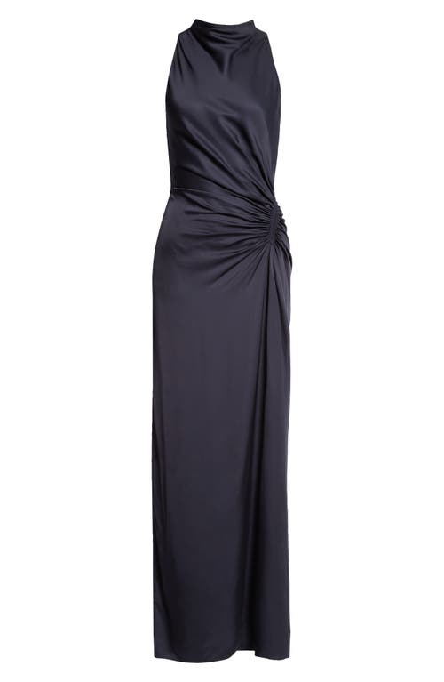 A.l.c . Inez Funnel Neck Gown In Dark Sapphire