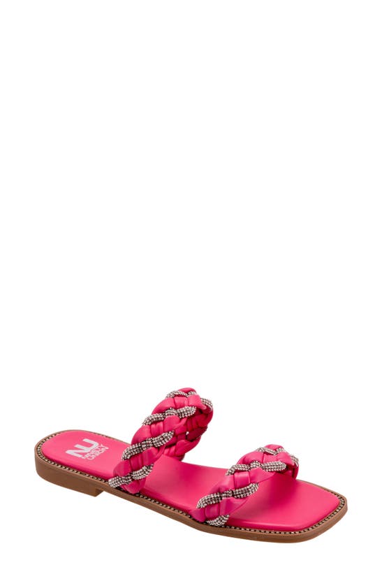 Lady Couture Sunny Embellished Slide Sandal In Fuchsia