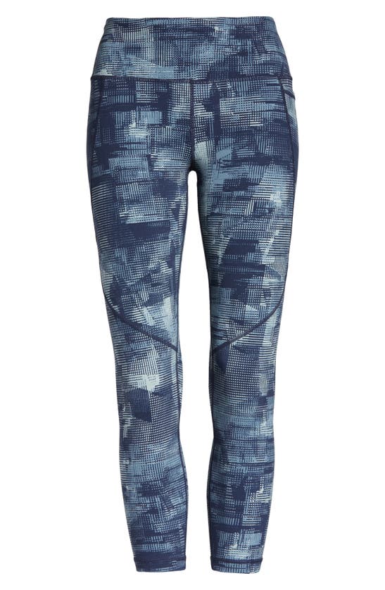 Sweaty Betty Power Pocket Workout Leggings In Navy Blue Frame Print