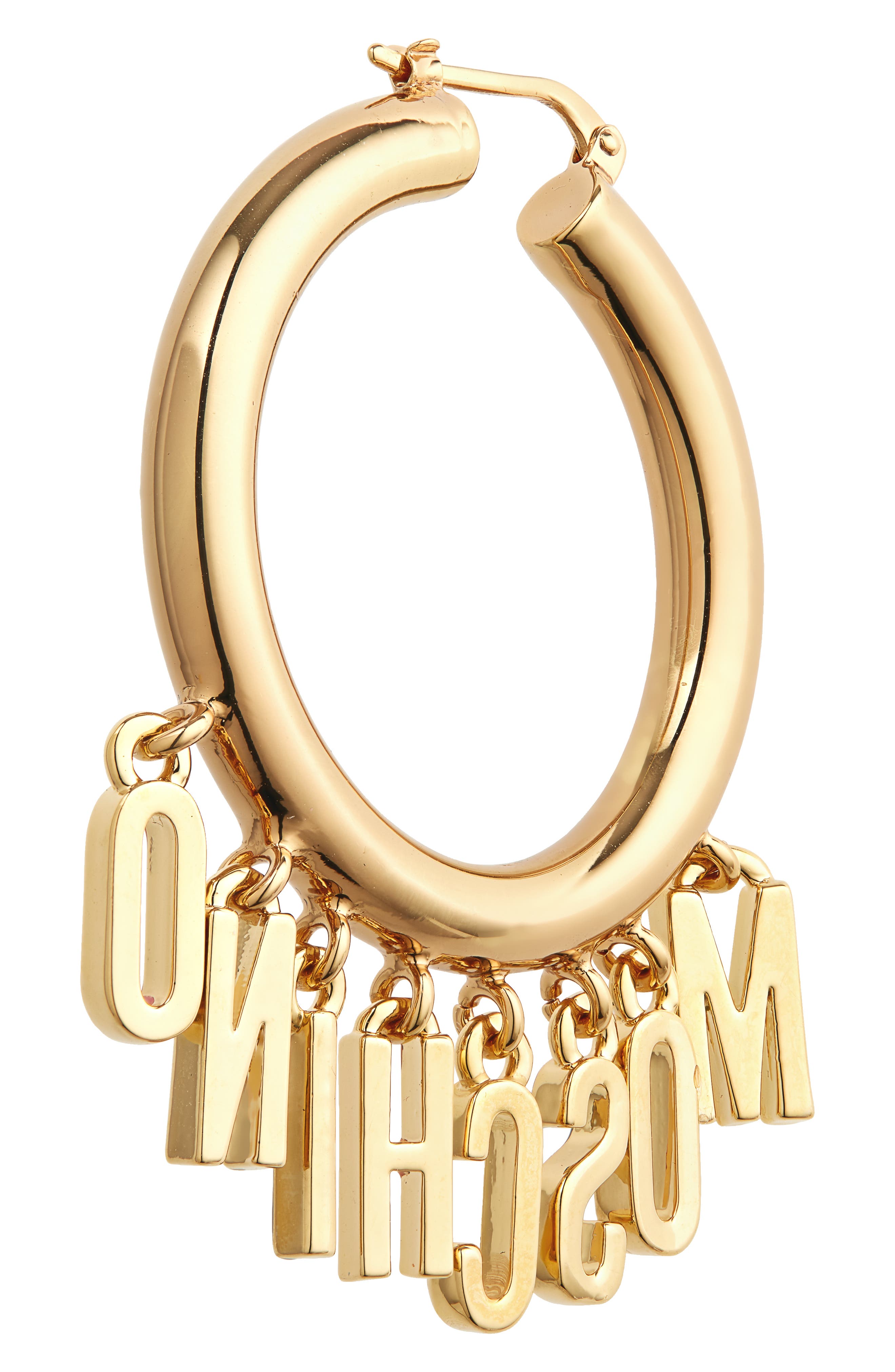 moschino hoop earrings