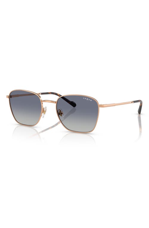 Vogue 53mm Pillow Sunglasses In Rose Gold