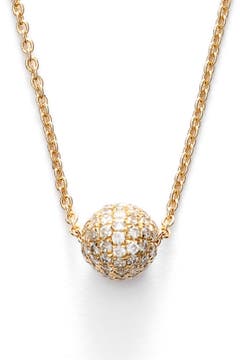 Bony Levy Small Diamond Pavé Ball Pendant Necklace (Limited Edition ...
