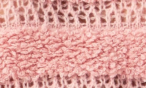 English Factory Stripe Mixed Stitch Sweater In Pink