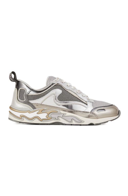 Shop Sandro Flame Trainers In Silver