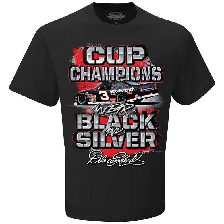 Shop Checkered Flag Sports  Black Dale Earnhardt  Champions Wear T-shirt