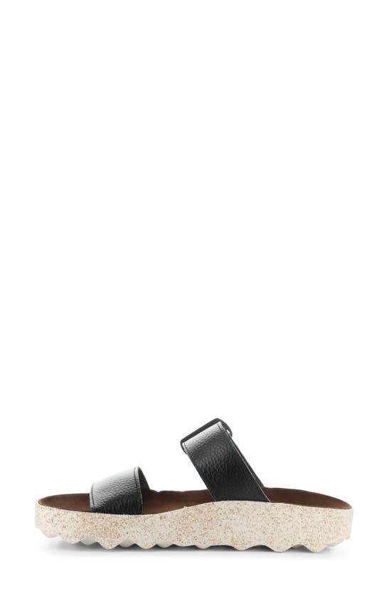Asportuguesas Coly Platform Slide Sandal In Black Eco Faux Leather