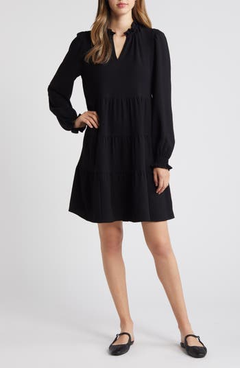 Caslon® Long Sleeve Tiered Dress | Nordstrom