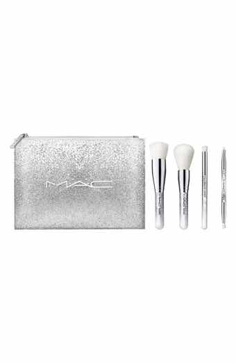 Protable Mini Makeup Brushes Set with Travel Case 5PCS Cosmetic Brushes  Kit(Natural and Synthetic Hair)-Includes  Foundation-Contouring-Blending-Blush And Eyeshadow Brushes(Travel Size) Red