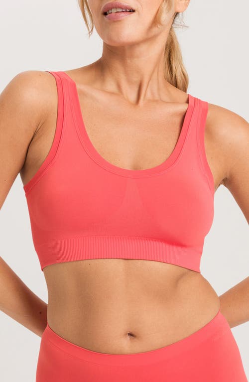 Hanro Touch Feeling Padded Sports Bra In Pink