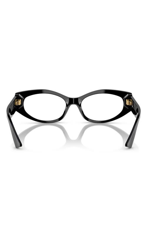 Versace 53mm Irregular Optical Glasses In Black