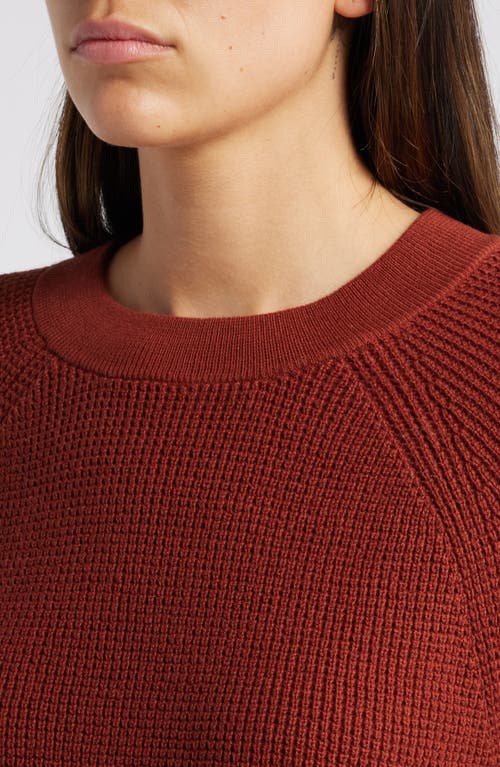 Shop Treasure & Bond Thermal Knit Cotton Sweater In Rust Hills