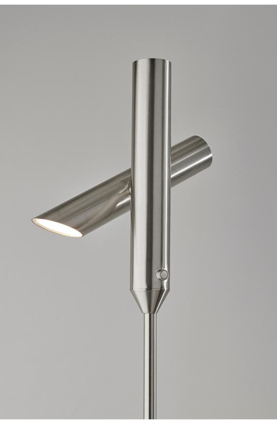 Shop Adesso Lighting Vega Led Torchiere Floor Lamp In Brushed Steel