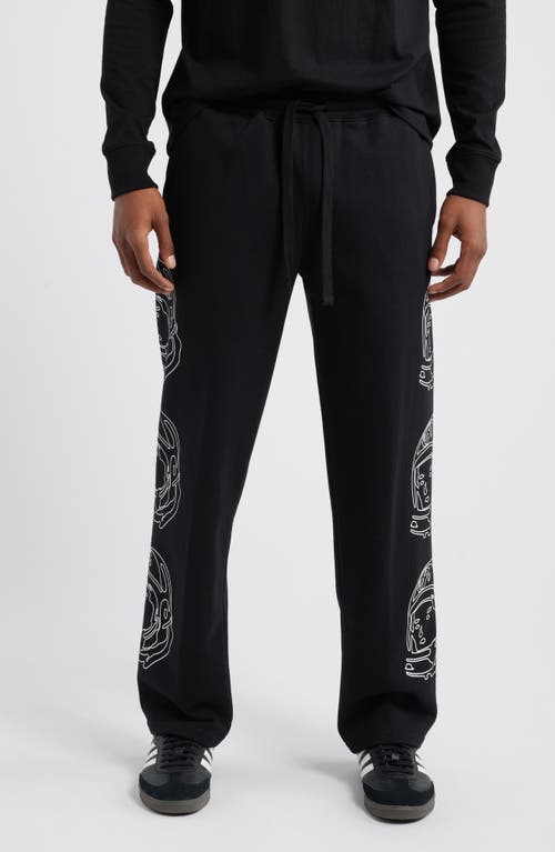 Billionaire Boys Club Helmet Line Graphic Sweatpants in Black 