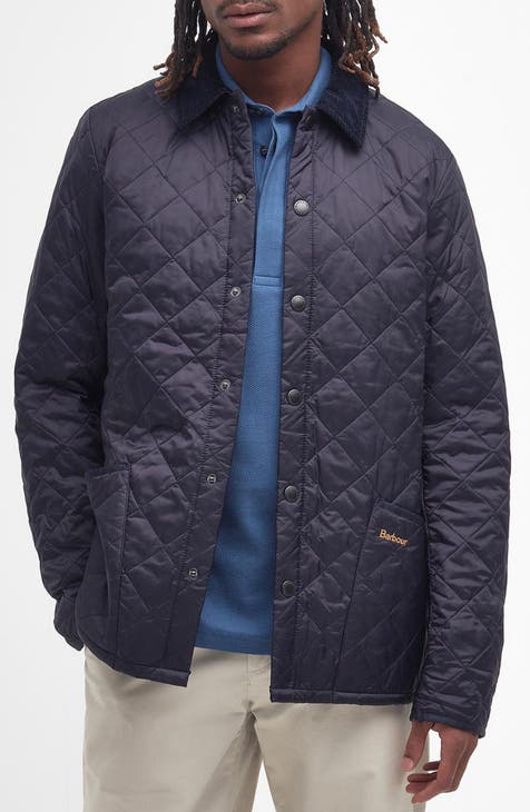 Lucky Brand Men's Quilted Bomber Jacket, Navy, Large 