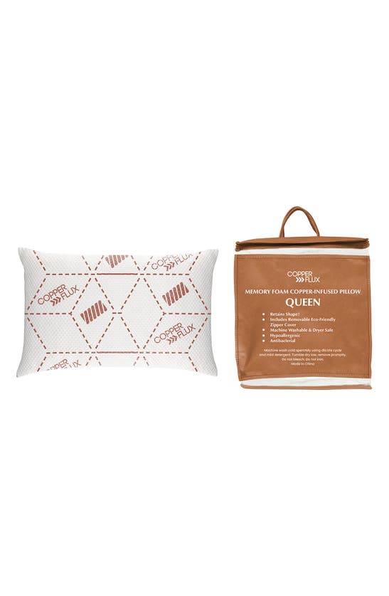 Shop Luxury Home 2-pack Infused Memory Foam Pillows In Copper