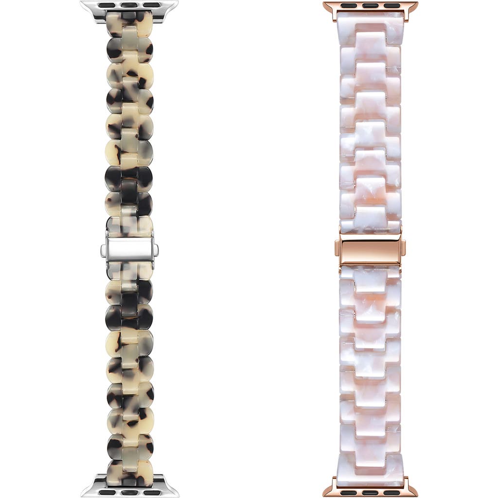 The Posh Tech 2-pack Resin Apple Watch® Watchbands In Gold