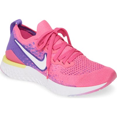 Nike Epic React Flyknit 2 Running Shoe, Pink