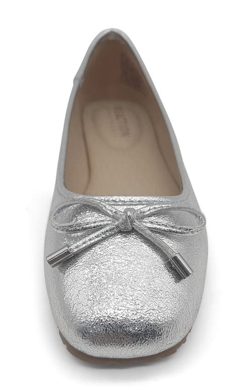 Reaction Kenneth Cole Elstree Ballet Flat In Silver