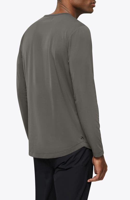 Shop Cuts Ao Curved Hem Long Sleeve T-shirt In Steel