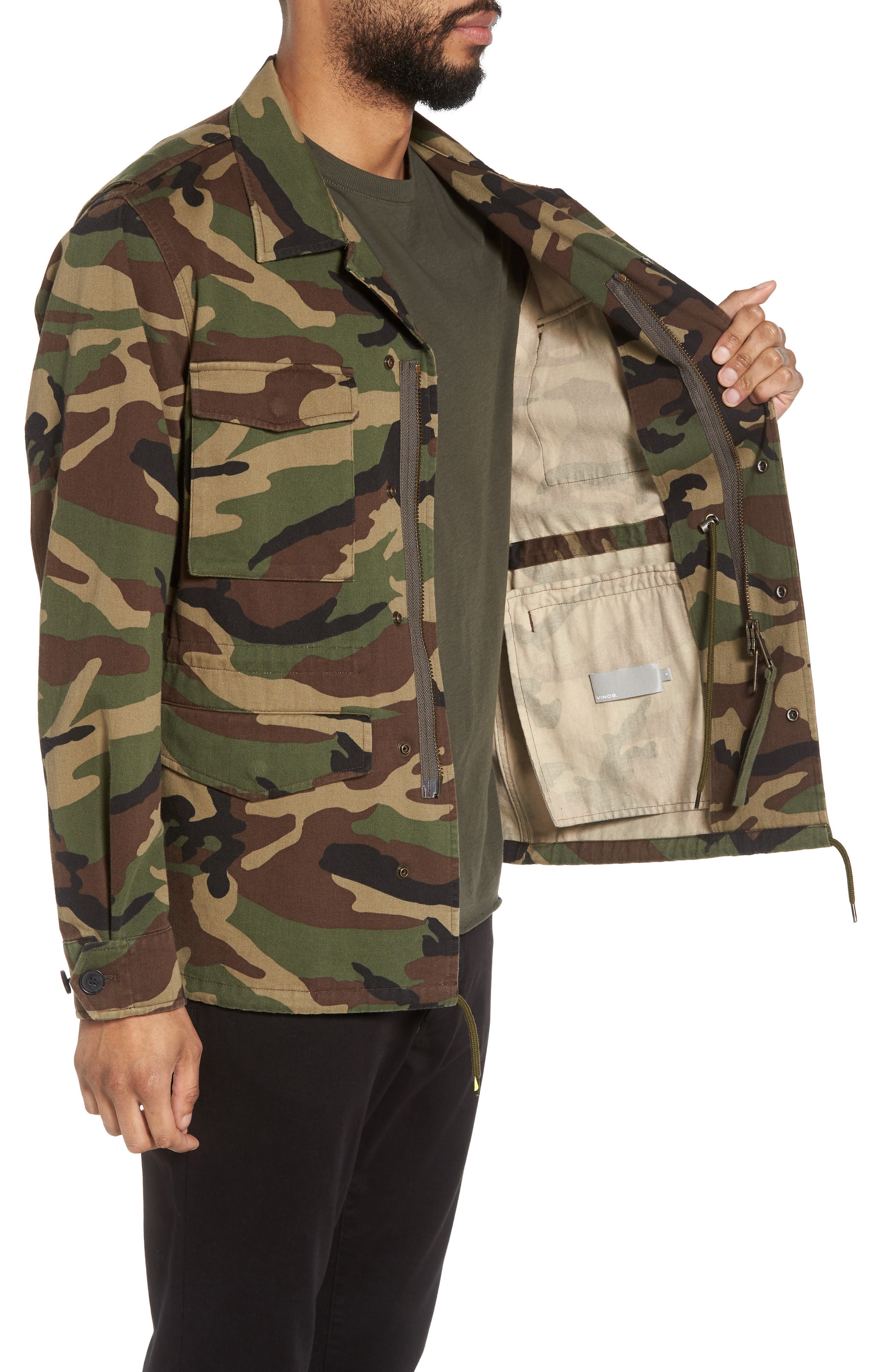 fitted camouflage jacket